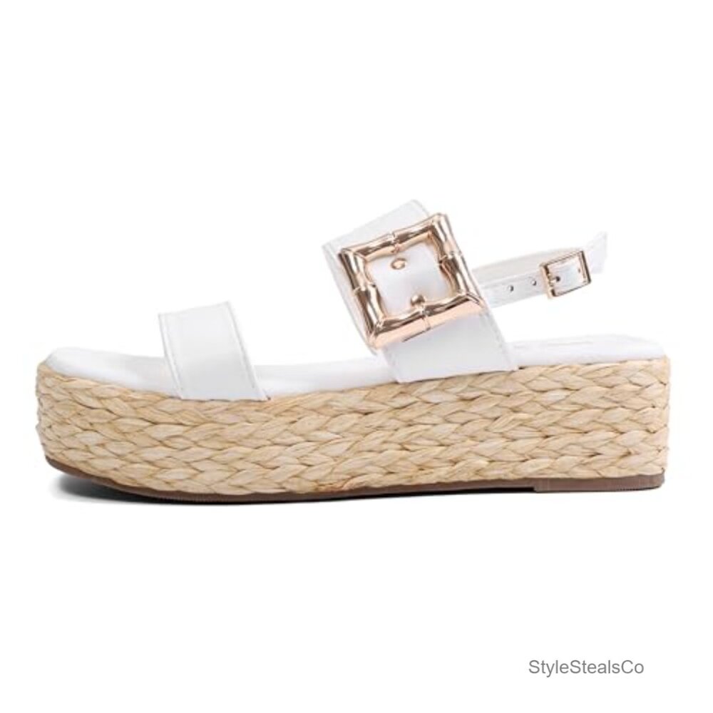 Platform Espadrille Sandals Adjustable Ankle Stra… - image 5